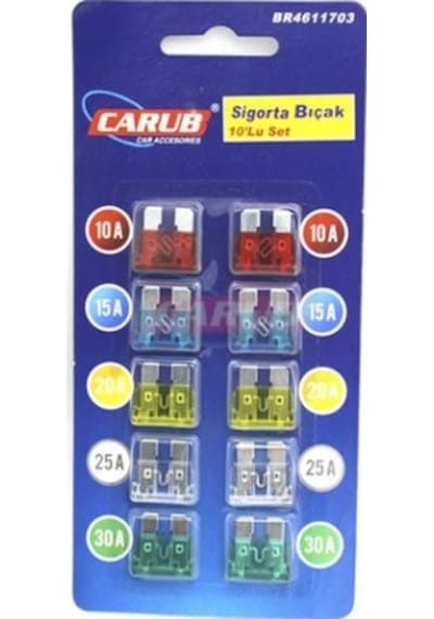 10a 15a 20a 25a 30a Amper Bıçak Sigorta