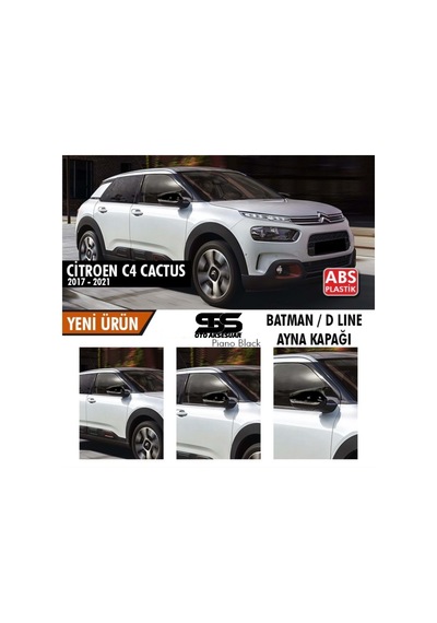 Cactus Batman Yarasa Ayna Kapağı Piano Black / 2017-2021 (Sts Oto Aksesuar)