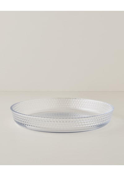 English Home Bake&serve Cam Yuvarlak Fırın Kabı 32x4,5 Cm Şeffaf Şeffaf