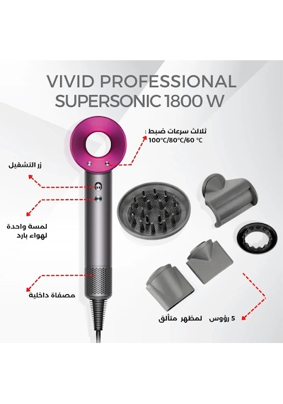 Leafless Hair Dryer 4 In 1 Saç Kurutma Makinası 3 Kademe 5615