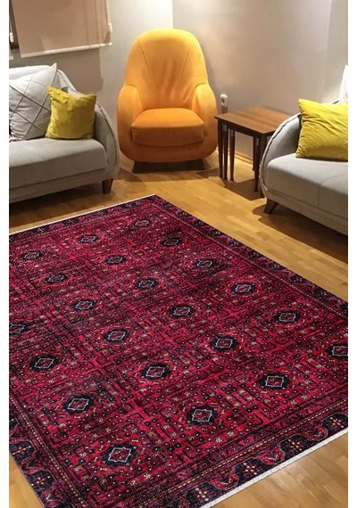 Kilimista Efes 2303 Kolay Temizlenen Dekoratif Yıkanılabilir Balkon Salon Halısı Mutfak Halısı Kilim Yolluk Çok Renkli