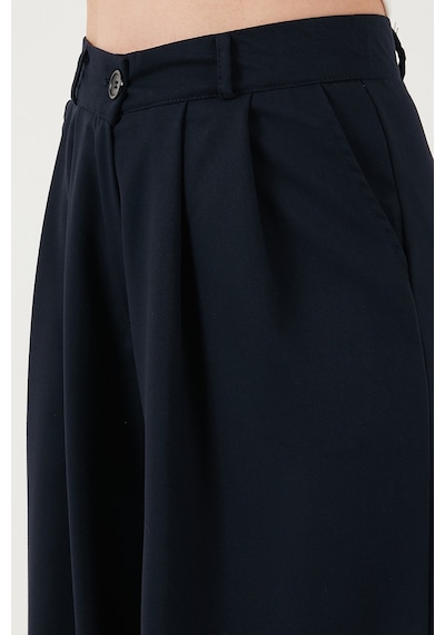 Lela Wide Leg Yüksek Bel Geniş Paça Palazzo Bayan Pantolon 5866290 Lacivert