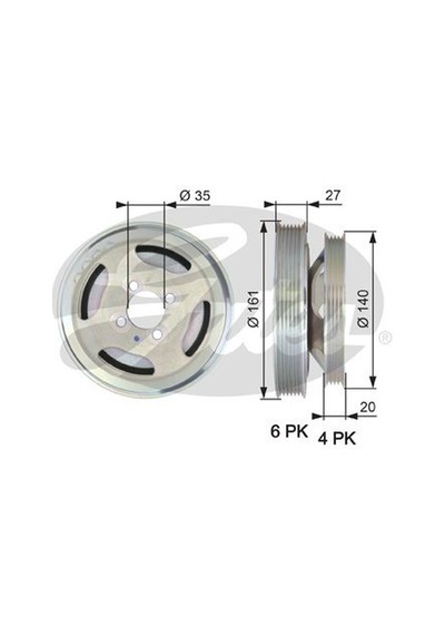 Gates Krank Kasnagı Doblo Albea Fıorıno Lınea 1,3 Multıjet 16v AOD-GATES TVD1075