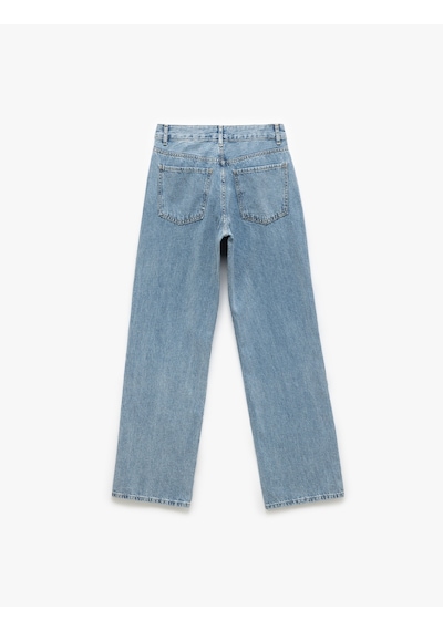 Koton Pamuklu Normal Bel Taş Detaylı Straight Fit Jean Açık İndigo 5sal40209md Açık İndigo Koton Pamuklu Normal Bel Taş Detaylı Straight Fit Jean Açık İndigo 5sal40209md Açık İndigo
