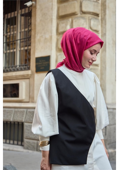 Silk Home Monogram Pamuk İpek Eşarp 130001-03 Fuşya