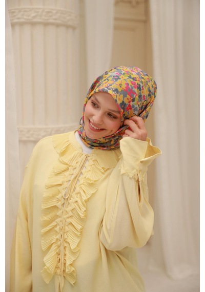 Silk Home Soft Eşarp 73081-38 Gümüş, Asit, Sarı, Pembe, Gri