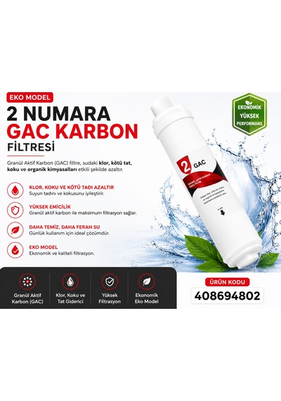 2 Numara Gac Karbon Eko Model Su Arıtma Filtresi 408694802