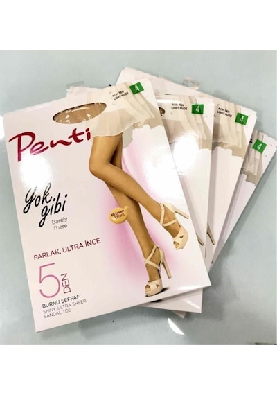 Penti 4 Lü Paket 5 Den Yok Gibi Külotlu Çorap - Yaz Inceliği 001