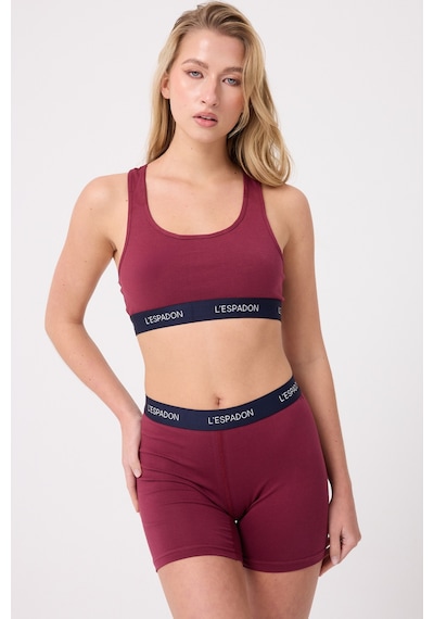 Athleshorts Yüksek Bel Kadın Uzun Boxer Şort-3113 Bordo