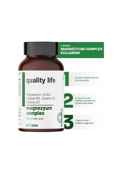 Quality Life Magnezyum Complex 60 Tablet