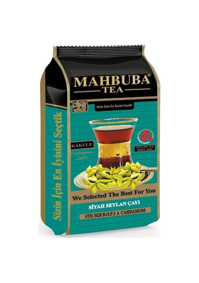 Mahbuba Kakule Cardamom Aromalı İthal Seylan Sri Lanka Ceylon Kaçak Siyah Yaprak Çayı 200 Gr