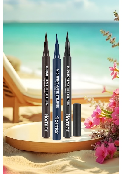 Flormar Mat Likit Kalem Eyeliner (YEŞİL) - Midnight Matte Eyeliner - 004 Green - 8690604641673