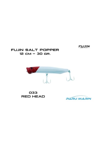 Fujin Salt Popper Sp120sw Sahte Balık, 033 Red Head