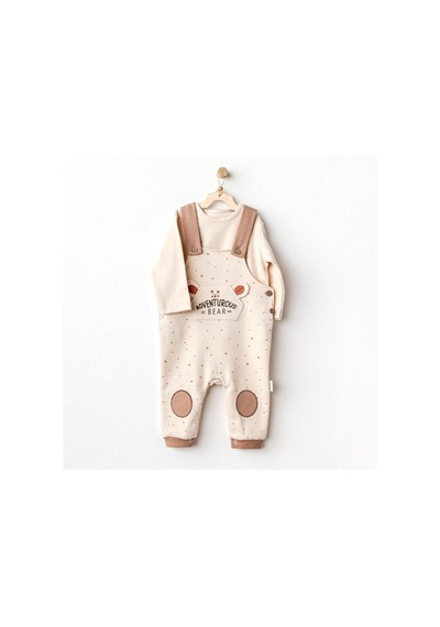 Andywawa Bebek Adventurous Jumpsuit Salopet Takım Bej Ac25027 Beige