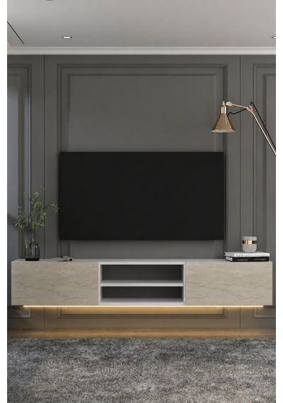 180dhdtdalr1bt Sadem Led Işıklı Kapaklı,raflı Duvara Monte Tv Sehpası Beyaz-traverten 180dhdtdalr1bt Sadem Led Işıklı Kapaklı,raflı Duvara Monte Tv Sehpası Beyaz-traverten