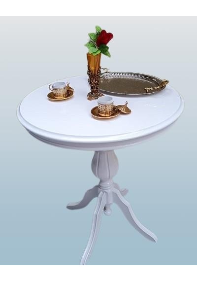 Fiskos Sehpa Eko 90504 Baba 4ayak 65 Cm Hareketli Mdf Tabla Parlak Beyaz El Yapım