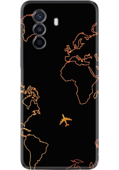 Huawei Nova Y70 Kilif Silikon Desen Harita Ve Uçak 1777 552975364