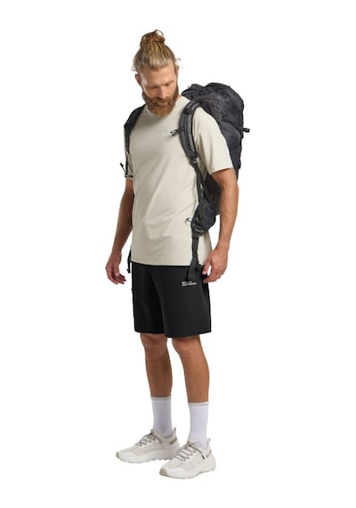 Jack Wolfskin A63784-6000 Prelight Stride Shorts M Erkek Spor Şort Siyah