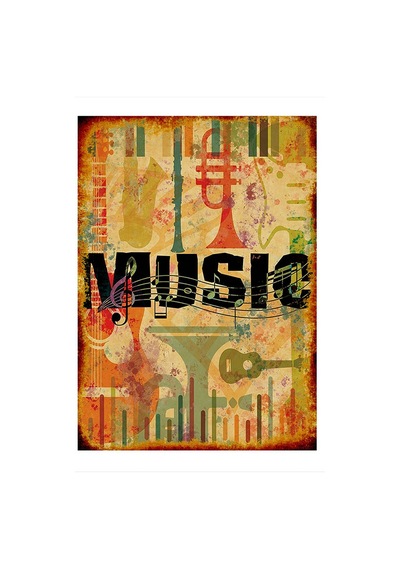 Bedeko Müzik Zamanı Art Mdf Tablo 50 Cm X 70 Cm