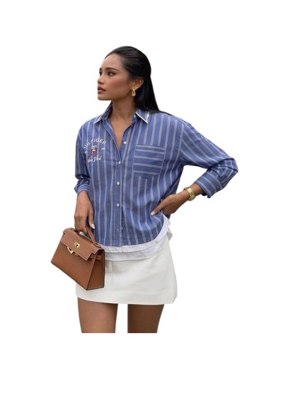 Tommy Hilfiger Yazlık Spor Gömlek Açık Mavi