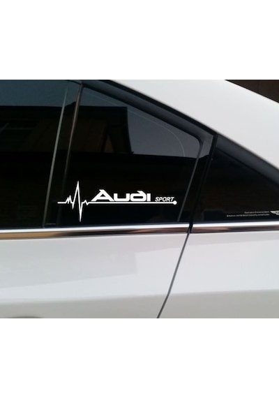 Audi Sport Yan Cam Sticker Oto Kapı Çıkartma Aksesuar 20Cmx7Cm