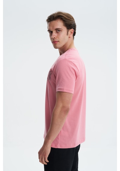AR-MA Arma Erkek Regular Fit Bisiklet Yaka Tişört Y27344406701 Pembe