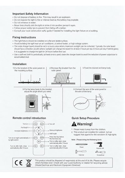 Helios 200w Led Solar Projektör Monokristal Panel Ip65 Uzaktan Kumandalı