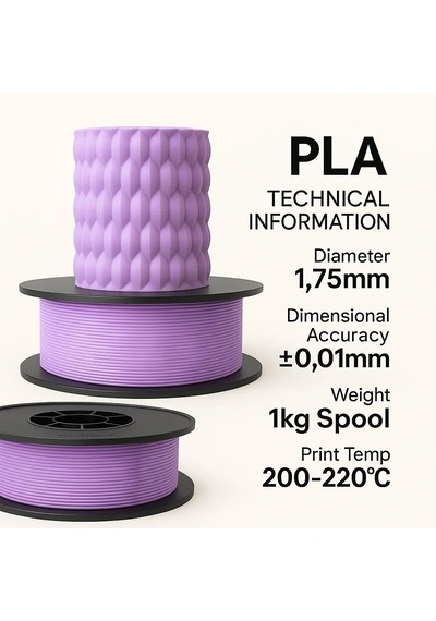 Pla+ 1.75mm 1 - Lila Sku: Smg8690010636430