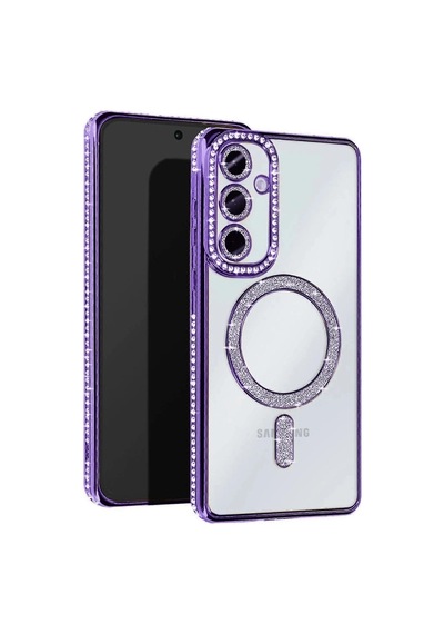 Samsung Galaxy A17 5g Joke Simli Magneticsafe Kılıf - Derin Mor