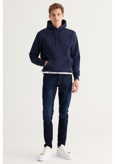 Ac&Co / Altınyıldız Classics Standart Fit Normal Kesim Kapüşonlu Kanguru Cepli Pamuklu Erkek Sweatshirt - Lacivert Ac&Co / Altınyıldız Classics Standart Fit Normal Kesim Kapüşonlu Kanguru Cepli Pamuklu Erkek Sweatshirt - Lacivert