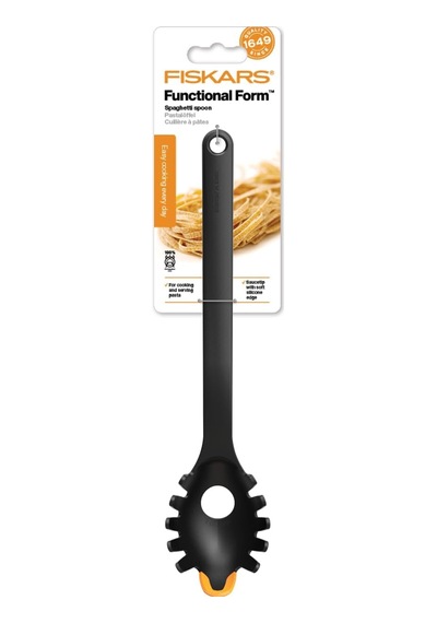 Tr Makarna Kaşığı, Uzunluk: 29 Cm, Plastik/silikon, Fonksiyonel Şekil, Siyah/turuncu, 1027301