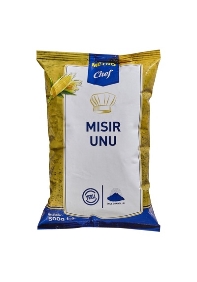 Metro Chef Mısır Unu 500 G - İnce Öğütülmüş, Çok Amaçlı Kullanım 3'li Ekonomik Paket - 3 Adet Tarı