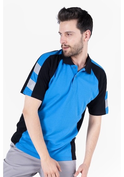 Polo Yaka T-shirt Mavi - Siyah