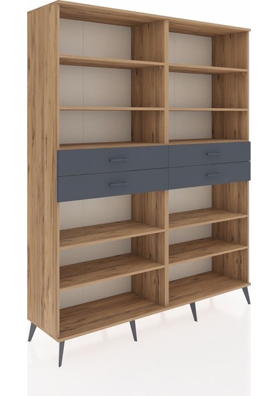 Hyperion Gardrop 10 Raflı 4 Çekmeceli 176x44x221 Çam-çam/antrasit Çam/antrasit Hyperion Gardrop 10 Raflı 4 Çekmeceli 176x44x221 Çam-çam/antrasit Çam/antrasit