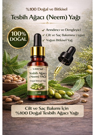 Life Tesbih Ağacı Neem Yağı 20 Ml %100 Doğal Neem Yağı Cilt, Saç Ve Bakım İçin