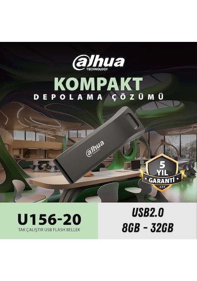 Metal Usb Flash Bellek U156 Titan Gri 8, Gb Standart