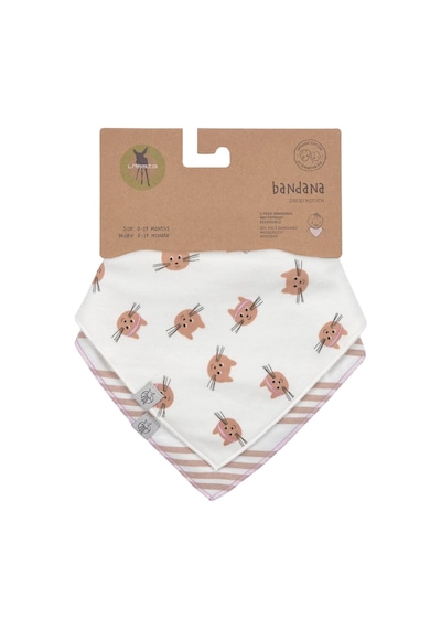 Lassig Tiny Team 2'li Bandana Önlük Kedi Temalı Çok Renkli