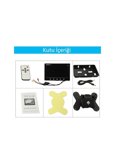 9 İnç Vga Çıkışlı Araç Monitörü