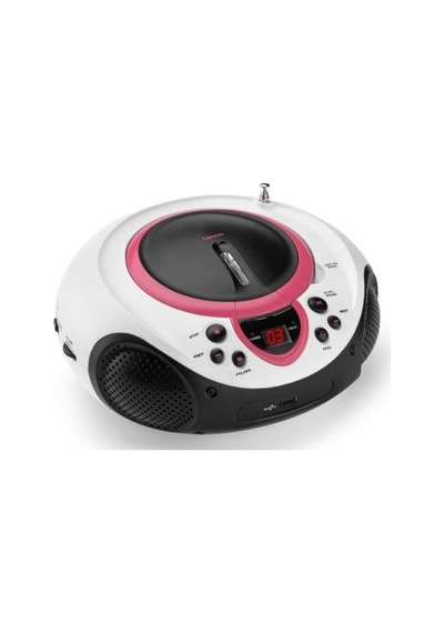 Lenco SCD-38 Pembe Taşınabilir Müzik Seti Radyo CD Çalar MP3 USB