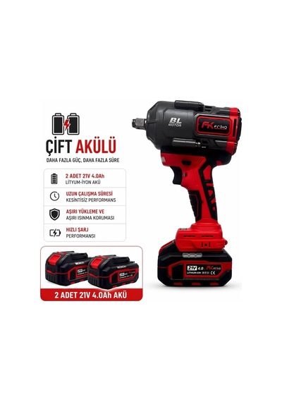 Frıko 1/2 Akülü Somun Sıkma Ve Sökme Makinesi Çift Akülü 21v 4 Ah 980 Nm