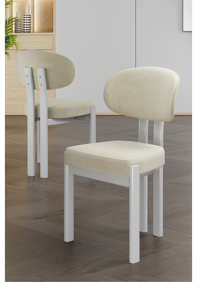 Canisa Radon Serisi Mdf 90x168 Sabit Beyaz Mutfak Masası Takımı 6 Krem Sandalye Beyaz Masa Krem Sandalye Canisa Radon Serisi Mdf 90x168 Sabit Beyaz Mutfak Masası Takımı 6 Krem Sandalye Beyaz Masa Krem Sandalye