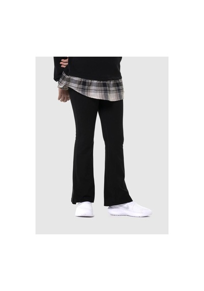 Gap Kız Çocuk Streç Jersey Legging Flare Tayt Siyah