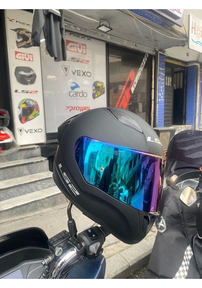 Rapıd 2 Mat Siyah Kask - Gökkuşağı Vizör Spoiler Siyah