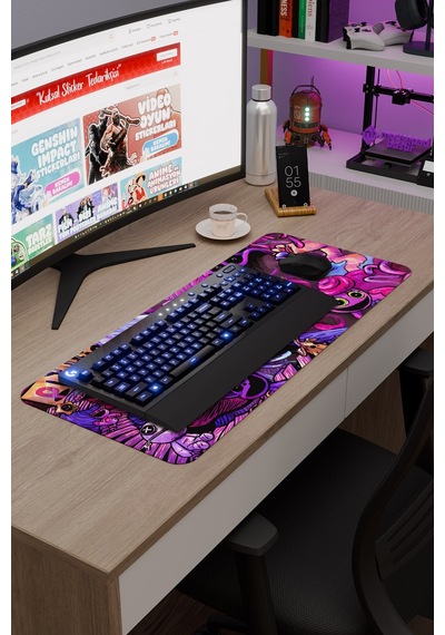 Poppy Playtime Kaymaz Dikişli Kauçuk Oyuncu Mousepad V1 - 70x30 Xl Gaming Mouse Pad Fare Altlığı