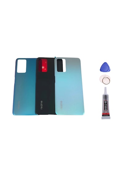 Realme 9i Siyah Arka Kapak Batarya Kapağı Pil Kapağı Yapışkan Ve Sökme Aparatıyla Beraber Full Set Siyah