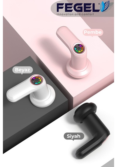 Fegel FG-720 6 Kademeli 5 Başlıklı Şarjlı Profesyonel Masaj Tabancası Beyaz