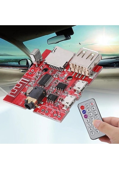 Mp3 Kumandalı Bluetooth Amfi Modülü Sd Kart + Usb