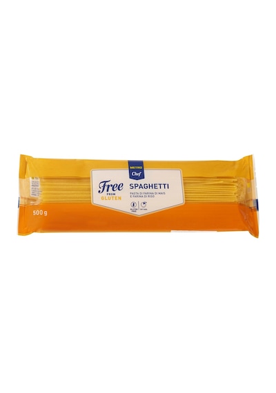Metro Chef Glutensiz Spaghetti Makarna 500 G - Mısır Ve Pirinç Unu 5'li Avantaj Paketi - 5 Adet Tarı