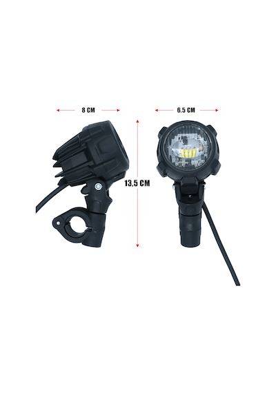 Gp Kompozit Sfr002 Medium Universal Çakarsız Motosiklet Sis Farı Seti Siyah