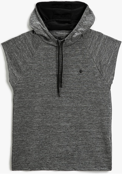 Koton Basic Spor Tişört Kolsuz Kapşonlu Gri Melanj 3Sam10022Nk 3Sam10022Nkgrm Gri Melanj